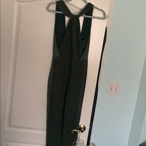 Knot top green jumpsuit